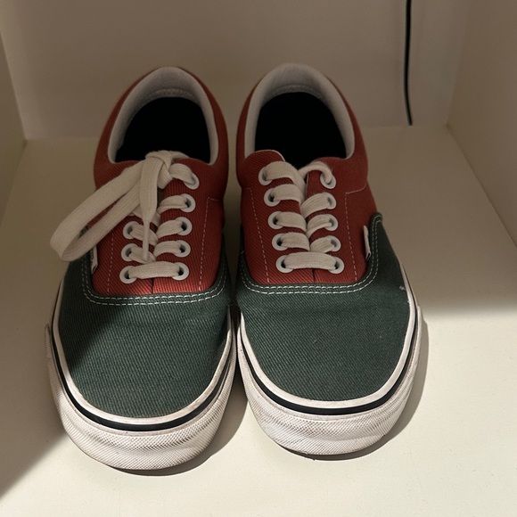 Red and Green Low-Top Sneakers - Picture 1 of 5